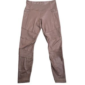 Athleta  Inclintation  brown purple moto tight leggings size small